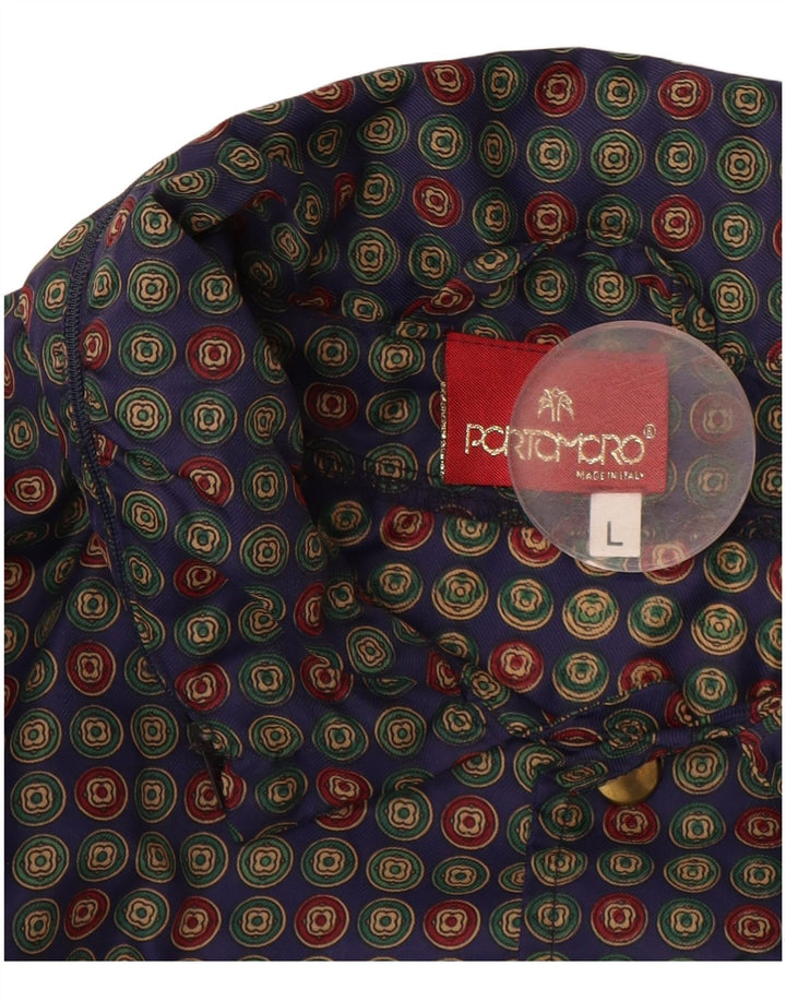 Jaqueta bomber masculina VINTAGE de grandes dimensões Reino Unido 40 grandes bolinhas azuis