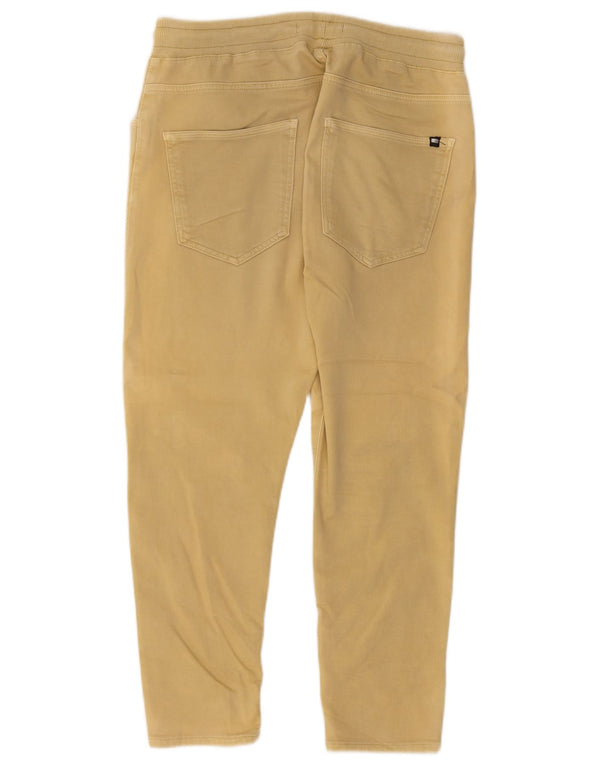 Zara Calça masculina slim cortada grande W32 L25 amarela
