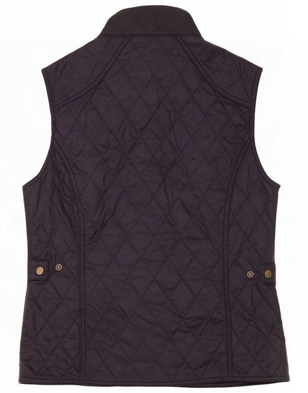 Barbour Womens Quilted Gilet UK 12 Medium Navy Blue Polyamide