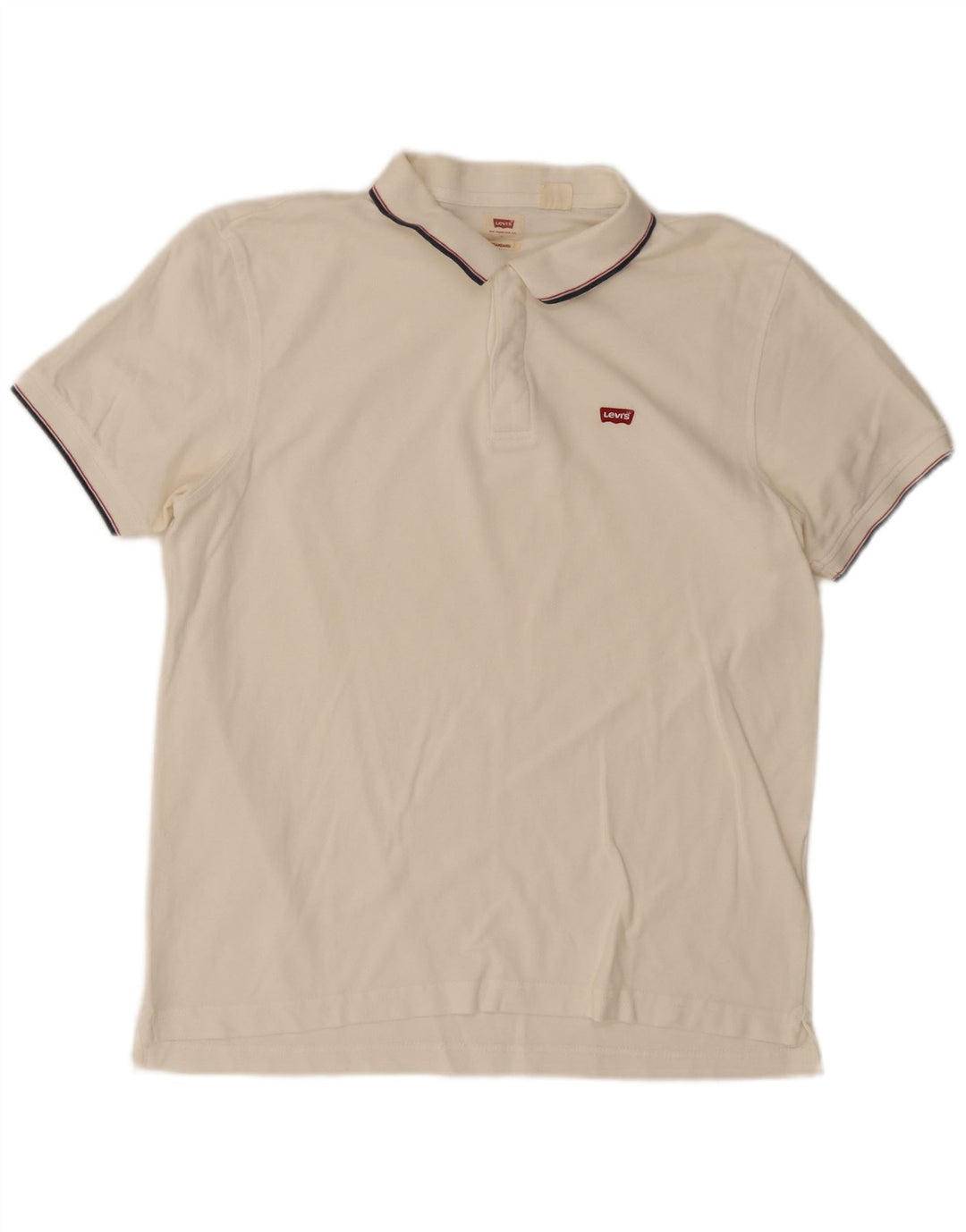 Camisa polo masculina padrão Levi's grande branca