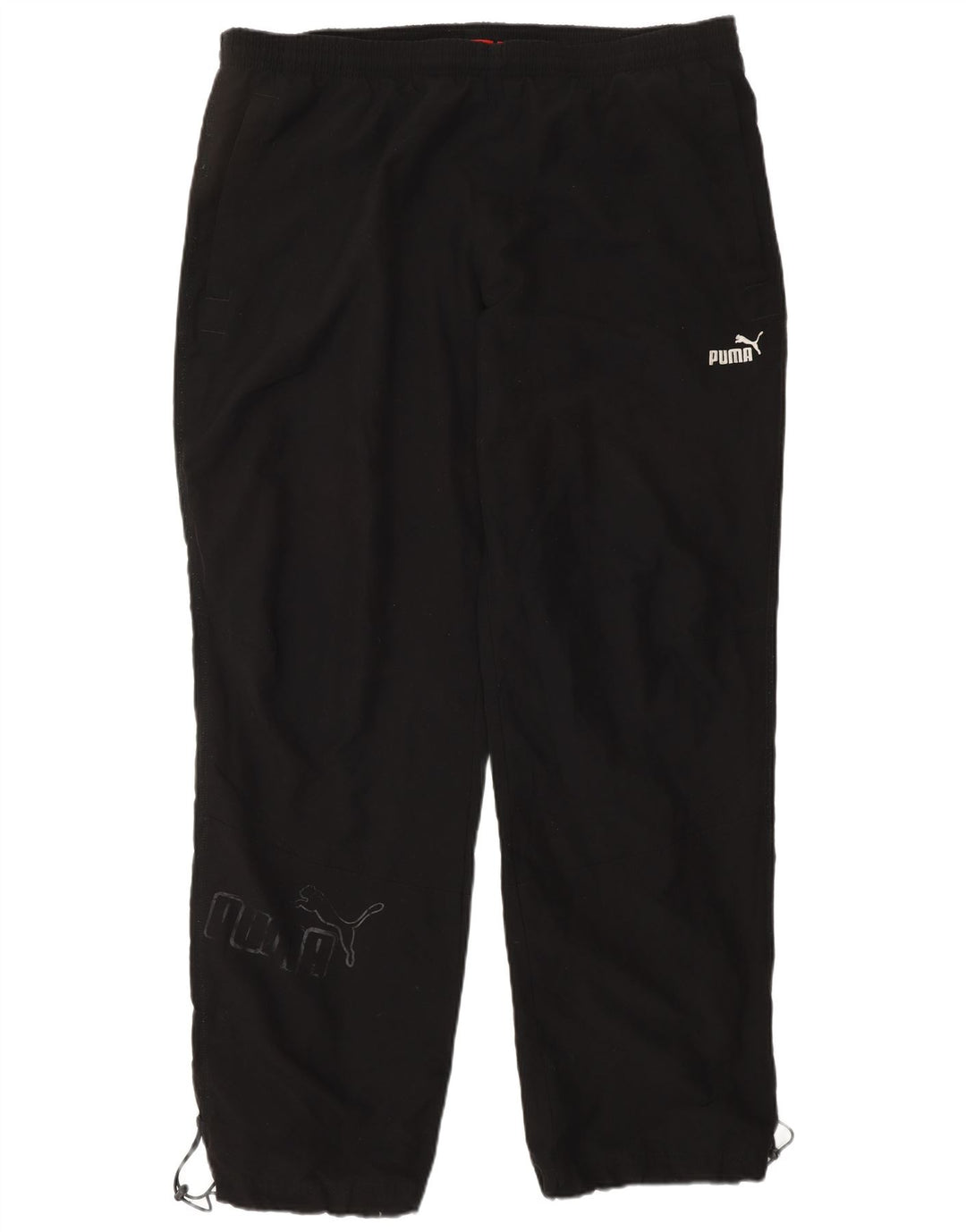 Calça esportiva masculina PUMA Graphic, grande, preta, poliéster