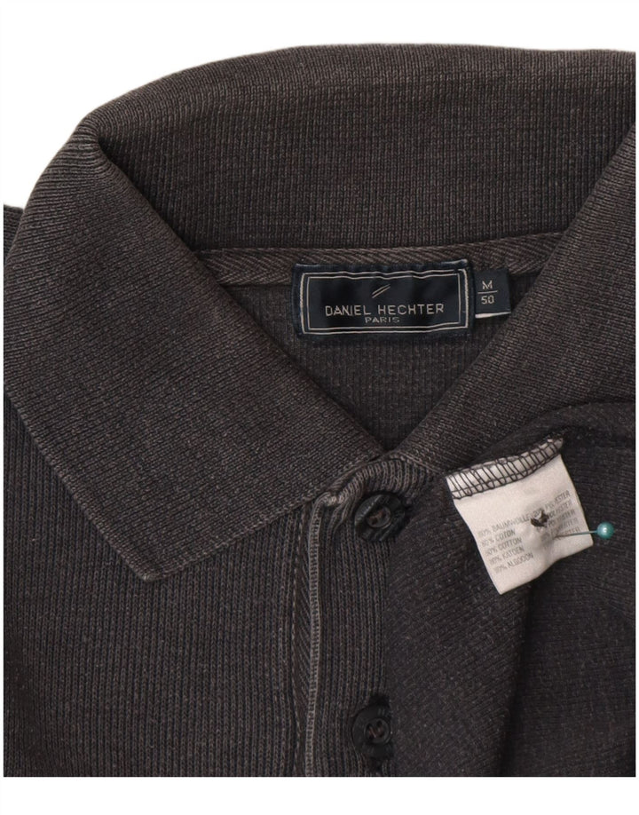 Suéter masculino Daniel Hechter com gola polo IT 50 algodão cinza médio