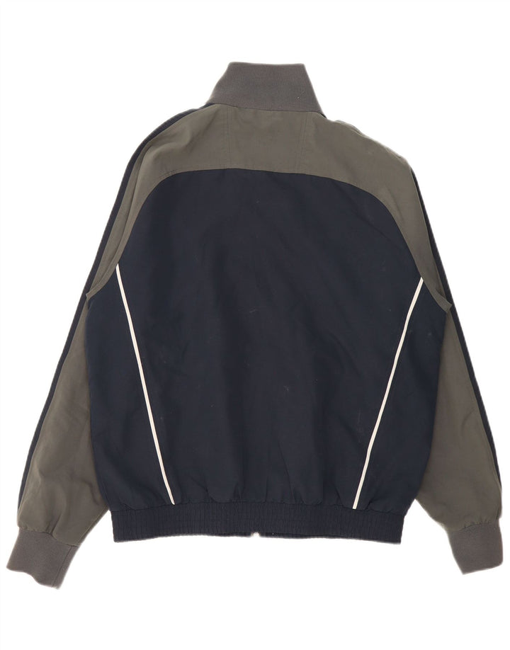 CHAMPION Jaqueta masculina de treino grande poliéster colorblock azul marinho