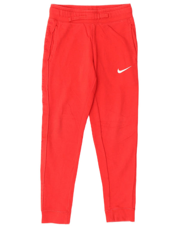 Calça de treino Nike Boys Swoosh Graphic Joggers 8-9 anos pequeno vermelho