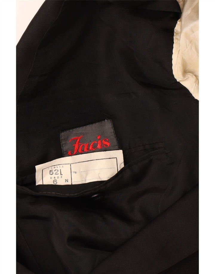 Jaqueta blazer masculina Facis com 1 botão IT 52 XL preta