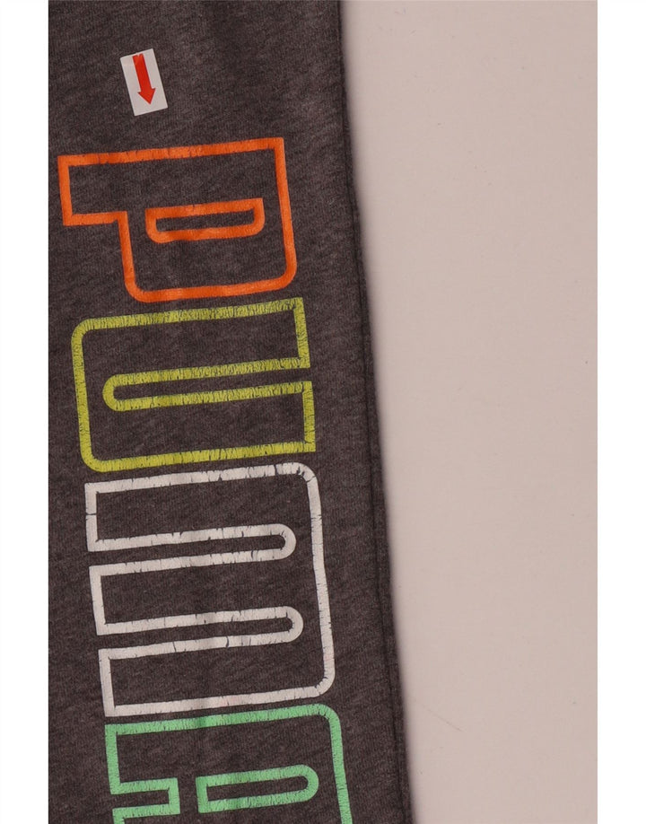 Calça de treino Puma Boys Graphic Joggers 14-15 anos grande cinza algodão