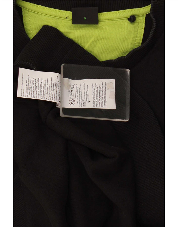 Hugo Boss moletom masculino jumper pequeno algodão preto