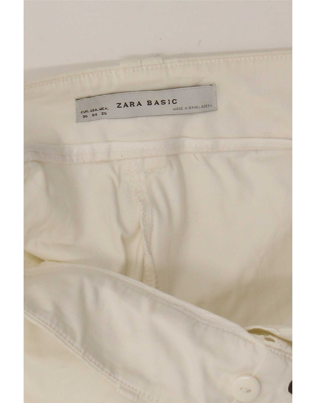 Shorts casuais femininos Zara EU 36 XS W26 branco