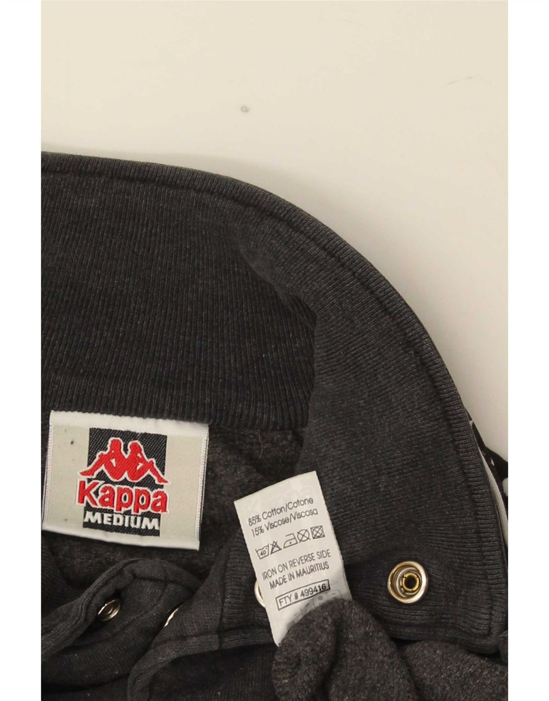 Jaqueta Kappa masculina com agasalho gráfico cinza médio algodão colorblock