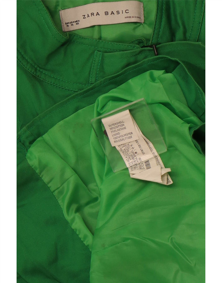 Jaqueta utilitária feminina ZARA UK 18 XL algodão verde