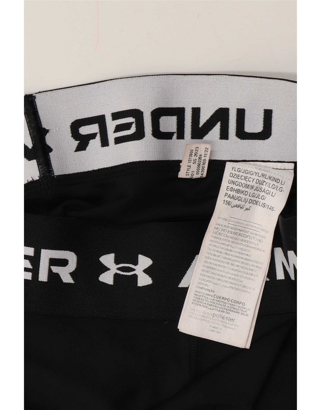 Under Armour Girls Graphic Leggings 11-12 Anos Grande Poliéster Preto