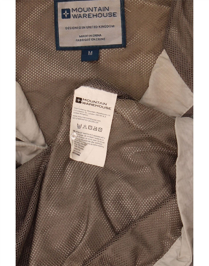 Jaqueta de chuva masculina com capuz Mountain Warehouse Reino Unido 38 poliéster cinza médio