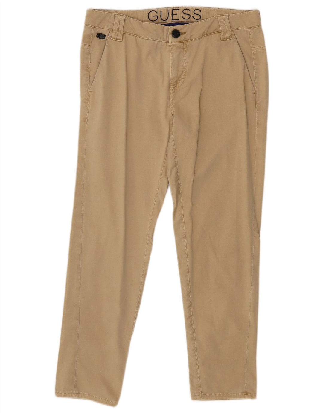 Calça Chino Feminina Slim GUESS W28 L26 Algodão Bege