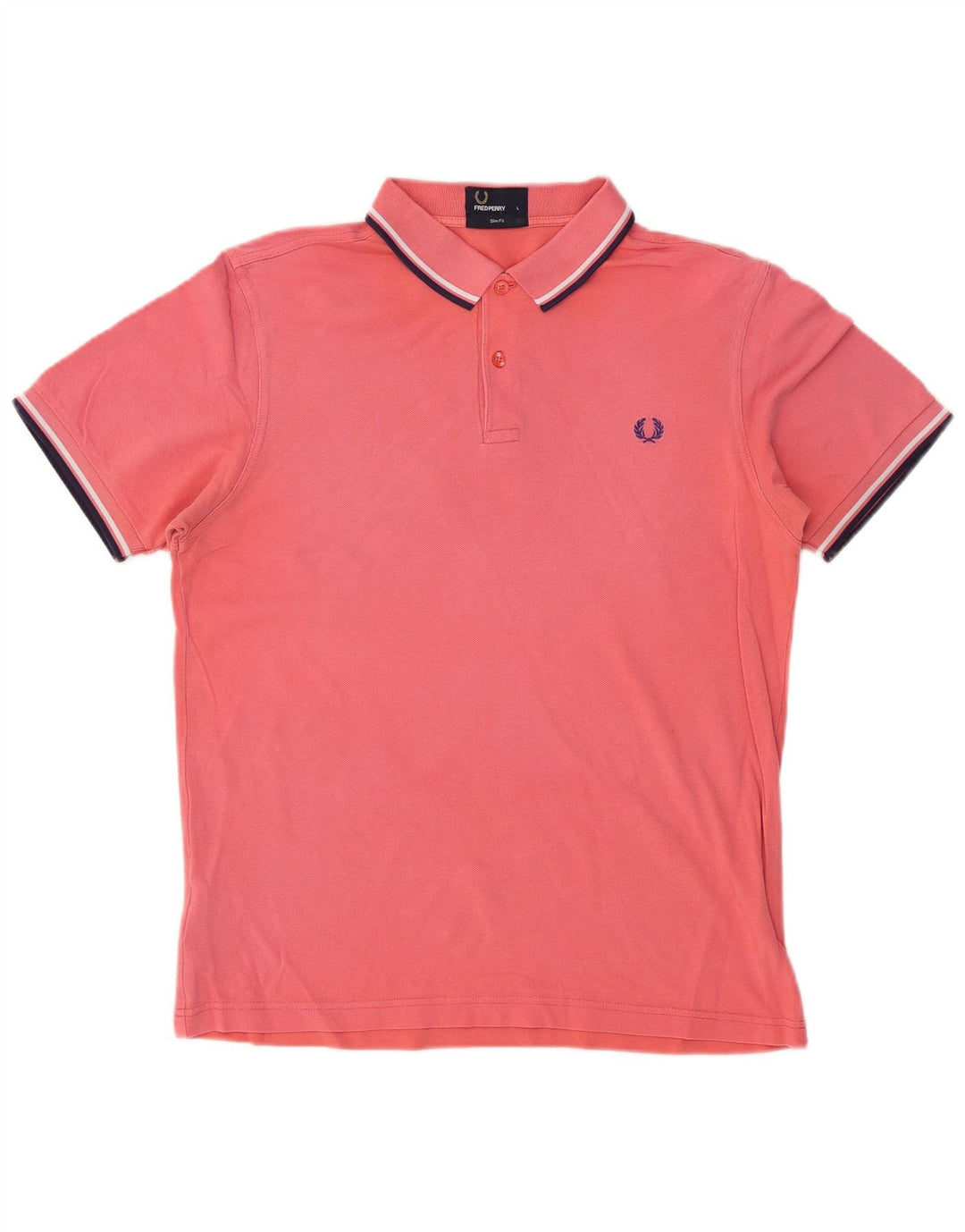 Camisa polo masculina Slim Fit Fred Perry grande algodão rosa