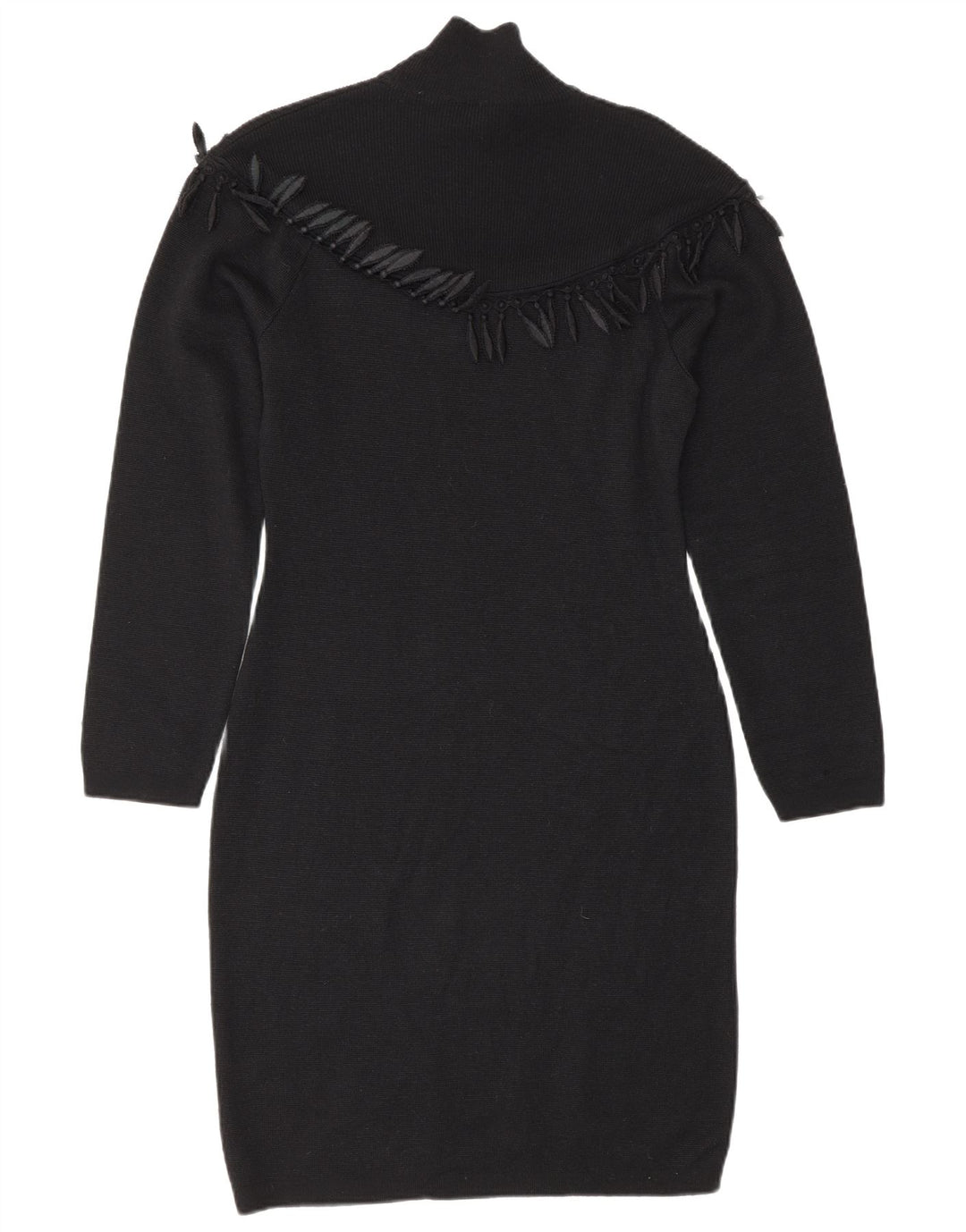 Vestido jumper feminino de manga comprida Byblos IT 42 lã preta média