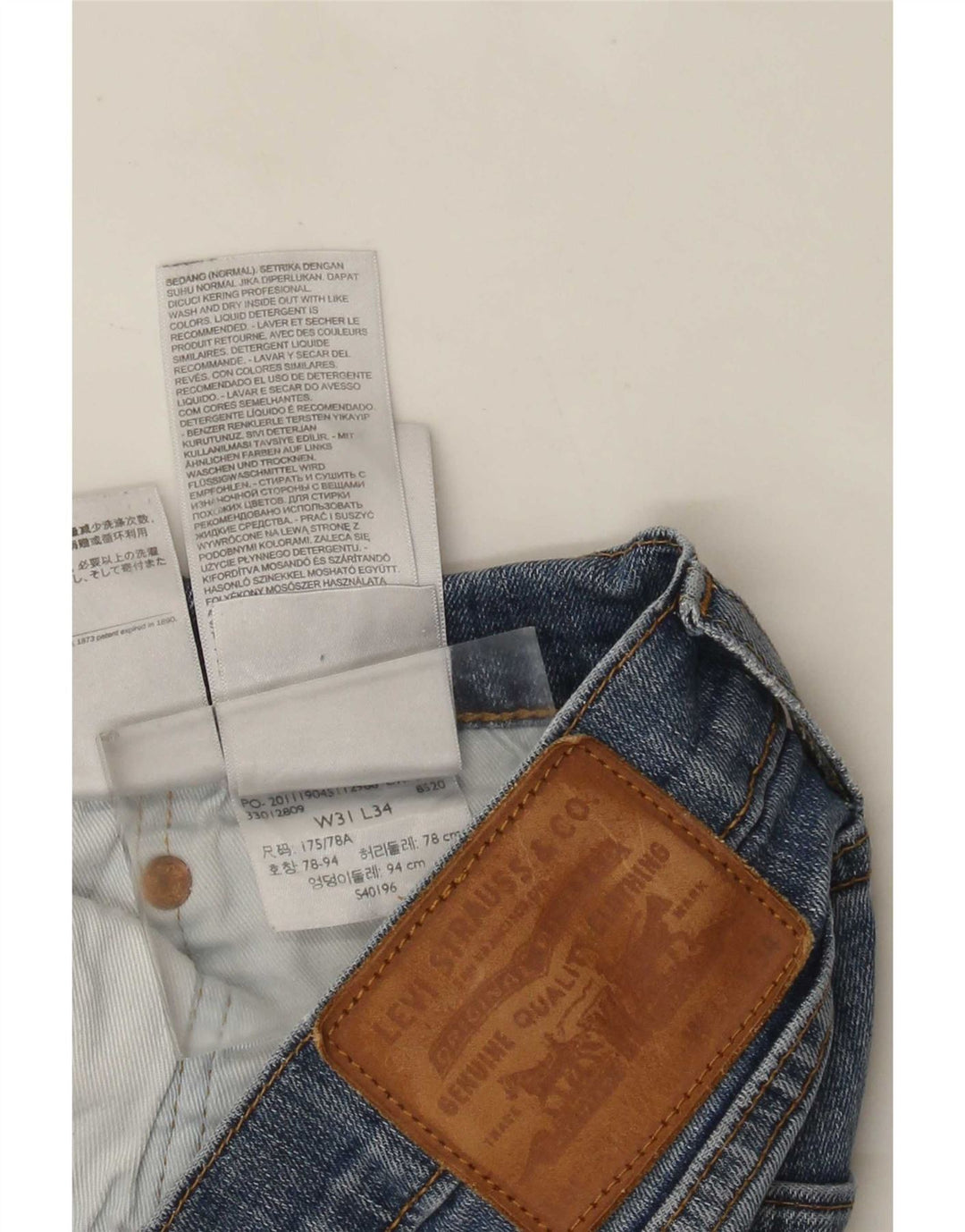Calça Jeans Levis Masculina Distressed Slim W31 L29 Azul Algodão