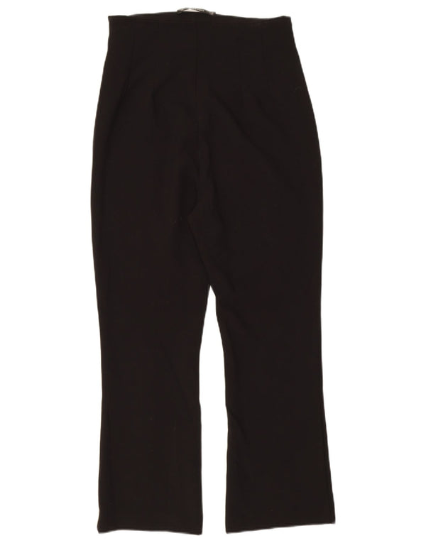 Calça feminina Zara Bootcut cortada W26 L23 preta