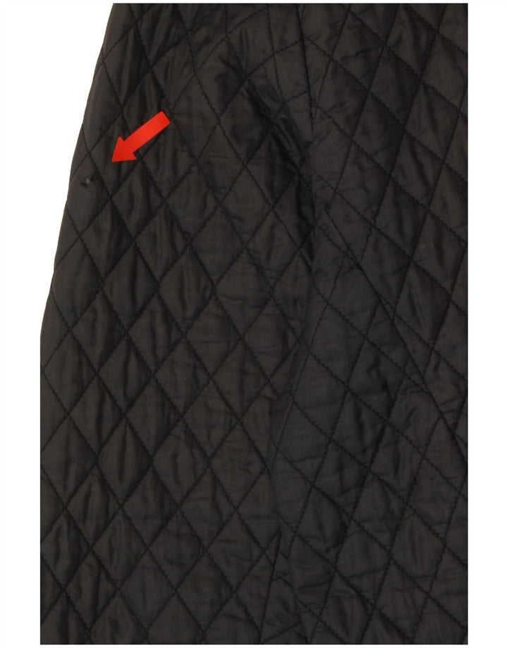 Jaqueta acolchoada feminina BARBOUR UK 14 grande nylon preto