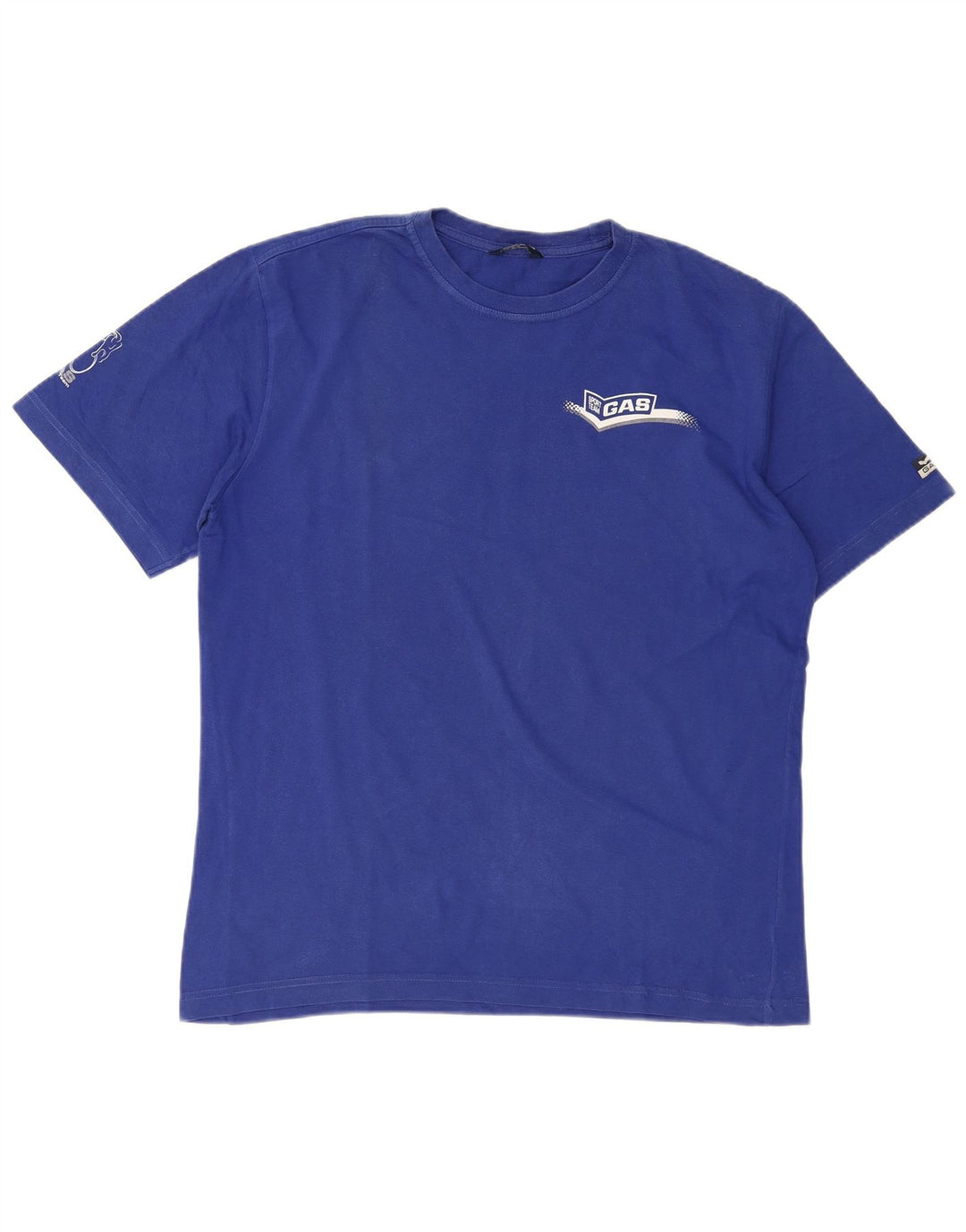 Camiseta gráfica masculina GAS grande algodão azul