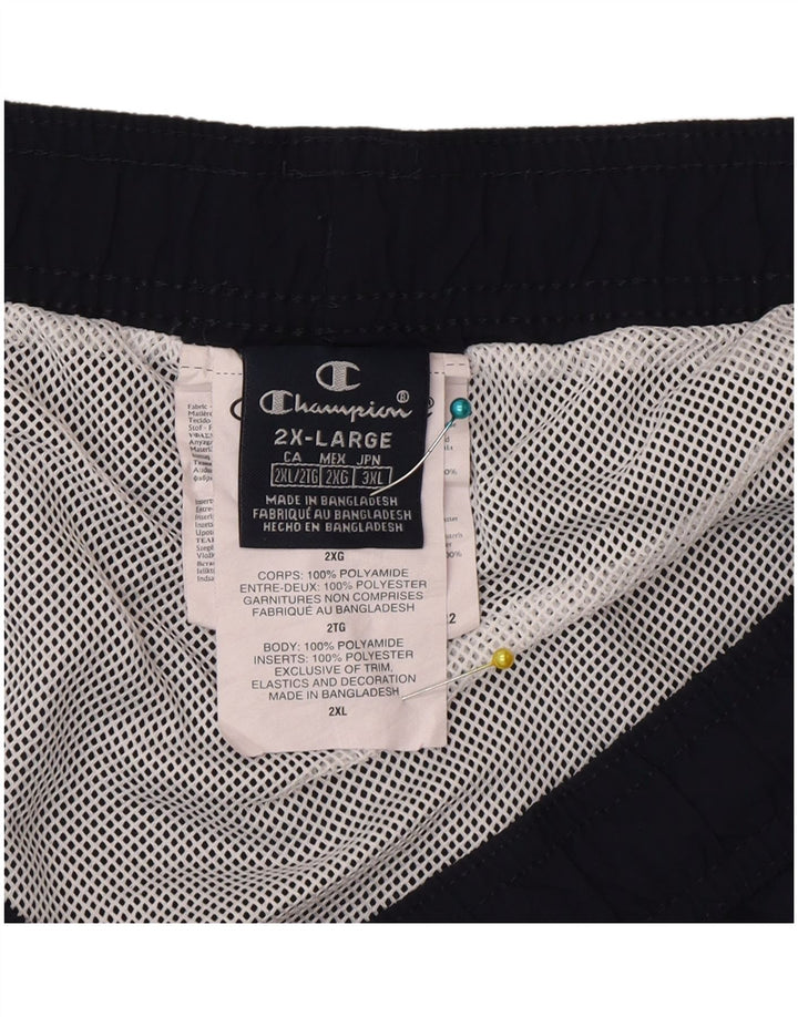 Shorts de natação masculino Champion 2XL poliéster colorblock azul marinho
