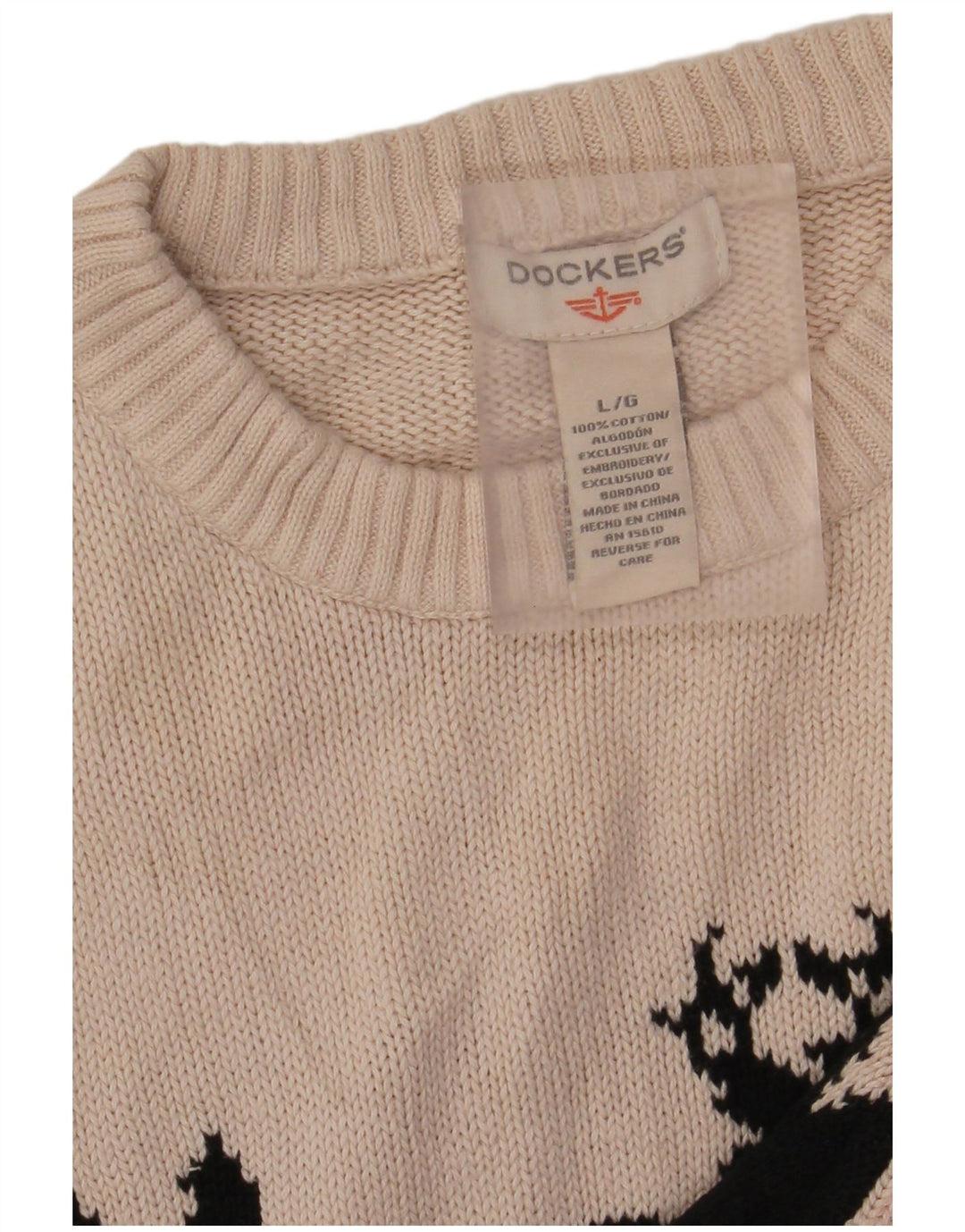 Dockers Mens Colete Regata Grande Red Fair Isle Algodão