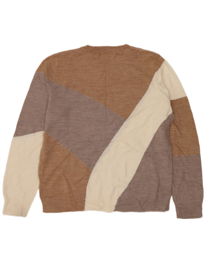 Suéter feminino MARKS & SPENCER com gola redonda Reino Unido 12 marrom médio