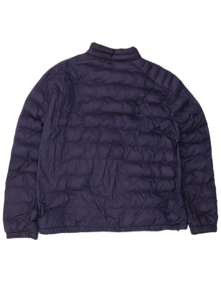 Jaqueta acolchoada masculina Zara UK 44 2XL poliéster azul marinho