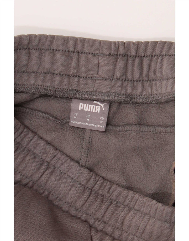 Calça de treino masculina Puma Joggers cinza médio algodão