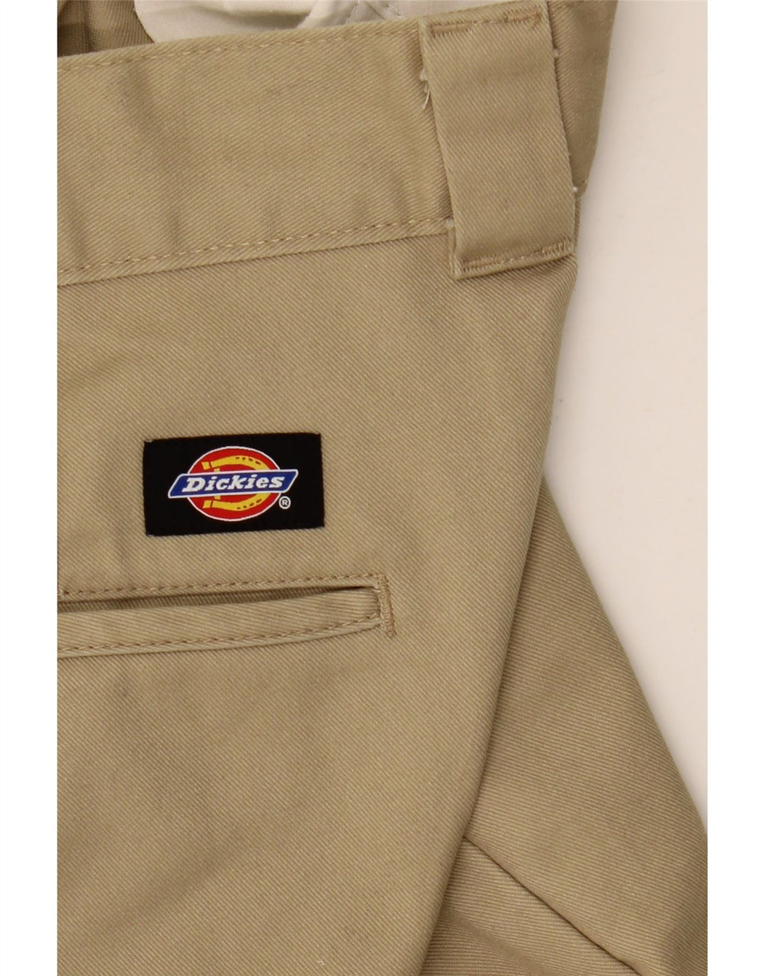 DICKIES Mens Slim Fit Chino Calças W29 L30 Poliéster Bege