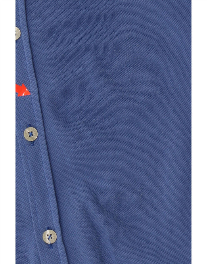 Camisa masculina Slim Fit Brooksfield IT 46 algodão azul pequeno
