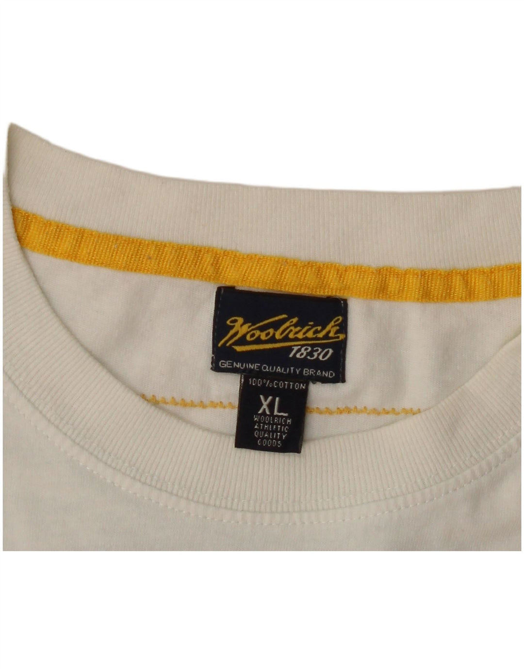 Camiseta masculina Woolrich com estampa gráfica XL algodão branco