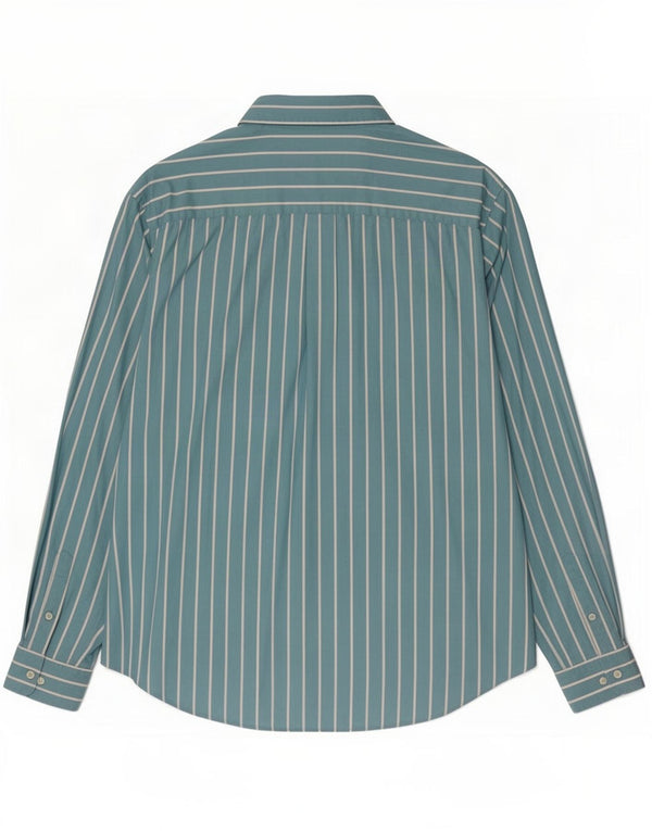 Massimo Dutti Mens Shirt 2XL Turquoise Striped