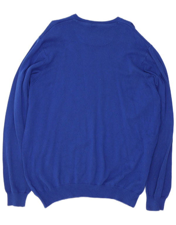 Suéter masculino Marks & Spencer Blue Harbor com gola redonda XL algodão azul