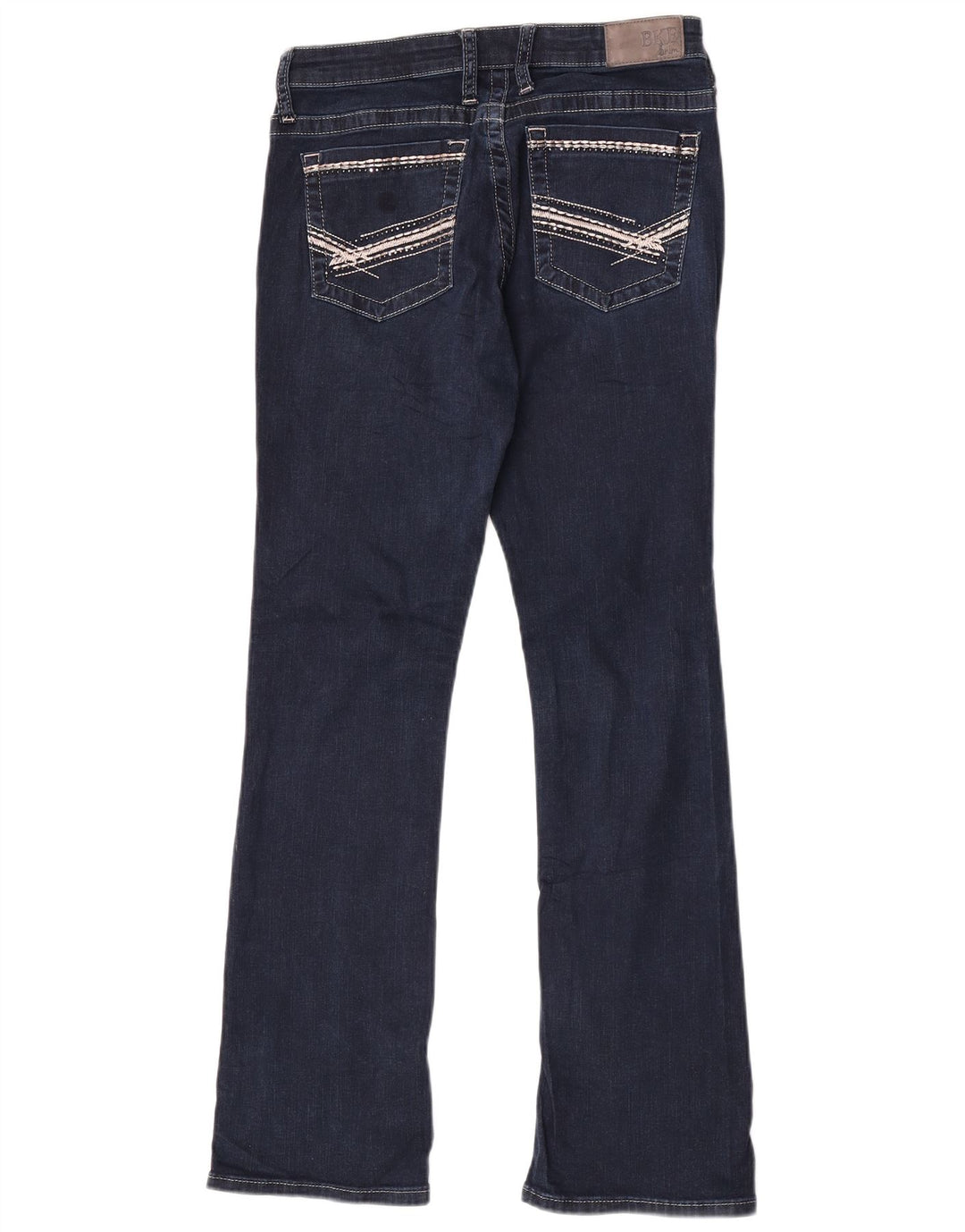 Calça jeans feminina BKE Payton Regular Fit Bootcut W28 L31 azul marinho algodão