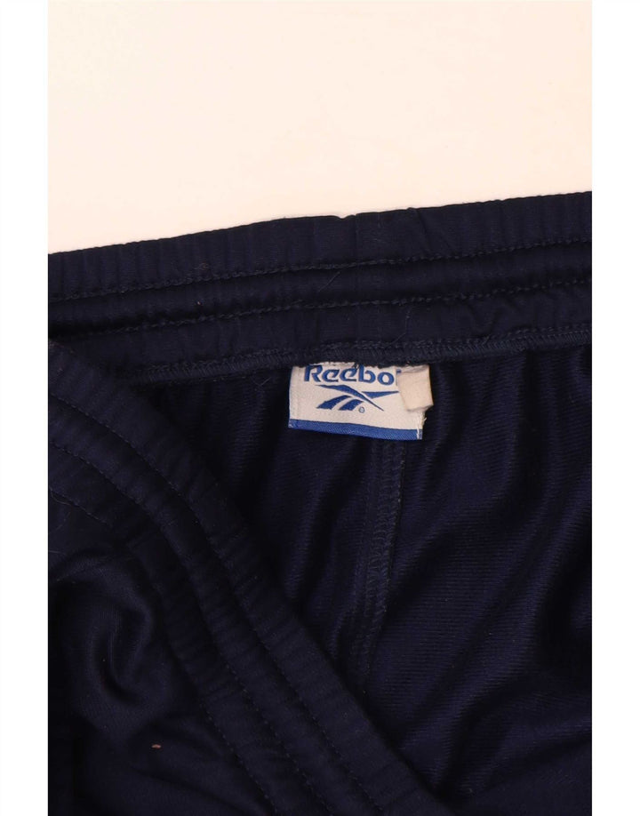 Calça de treino masculina Reebok XL azul marinho colorblock