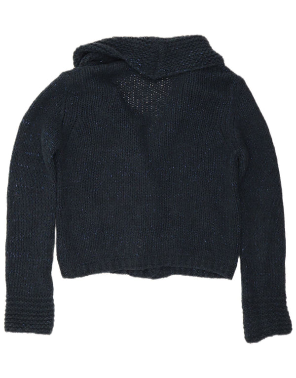 Suéter cardigã feminino Marks & Spencer UK 16 grande azul marinho manchado