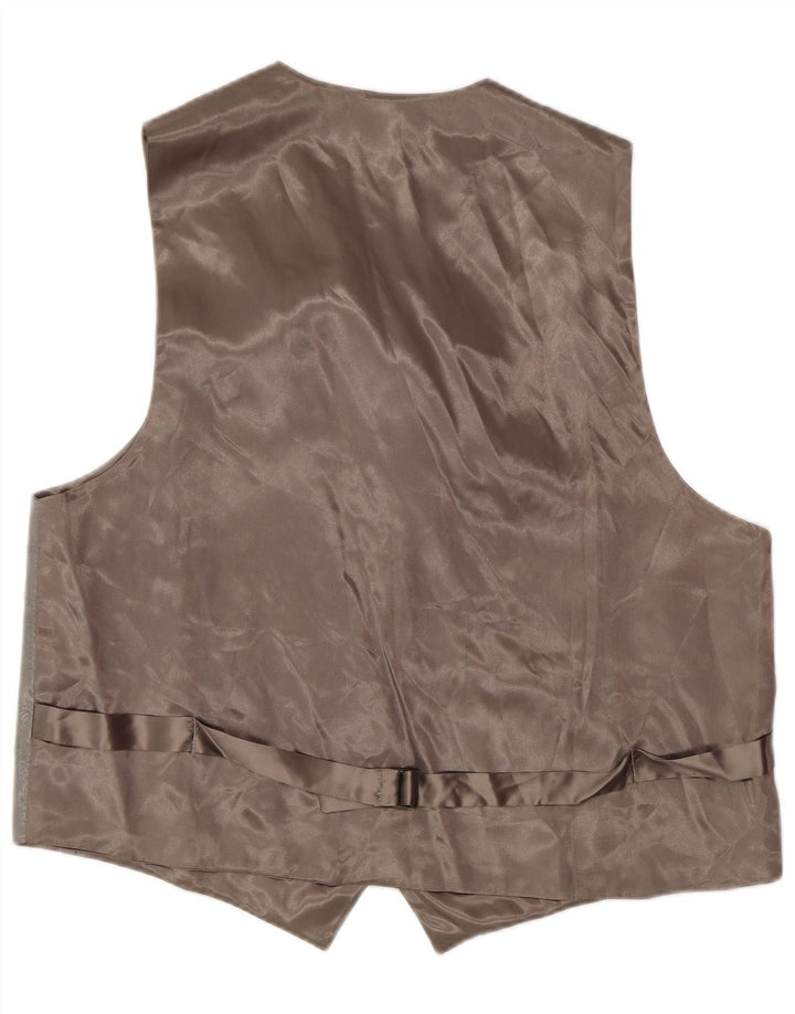 Colete Vintage Masculino Grande Cinza Paisley