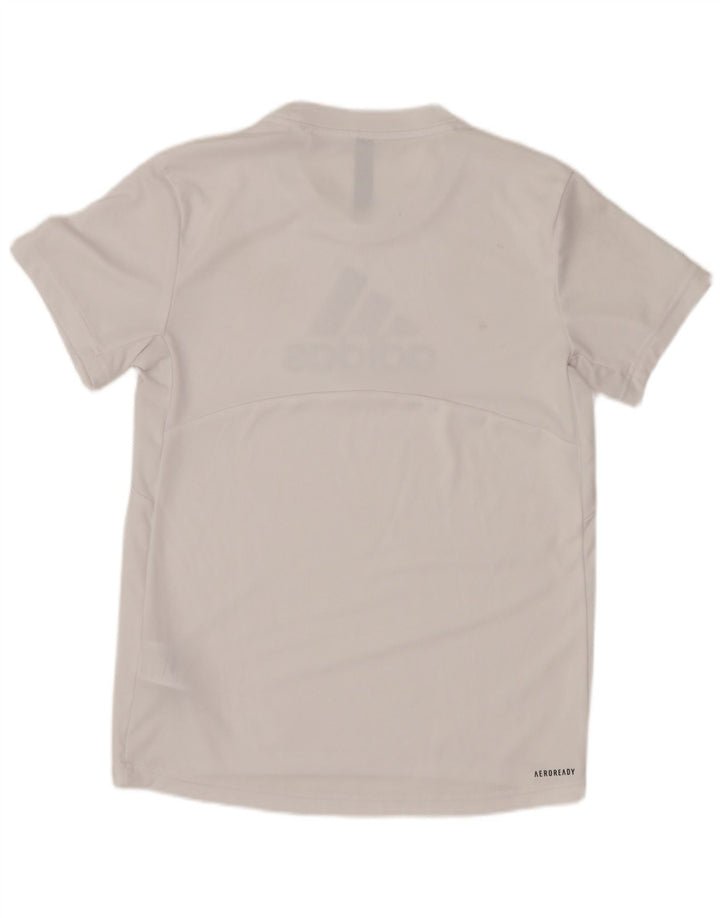 Camiseta Adidas Feminina Prime Azul Graphic UK 4/6 XS Branco Poliéster