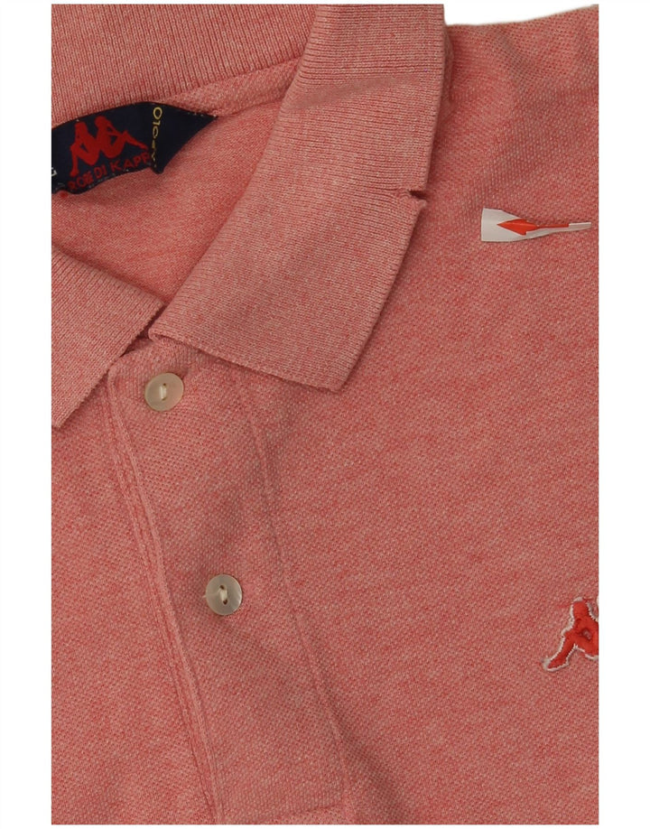 Camisa polo masculina Kappa grande algodão rosa
