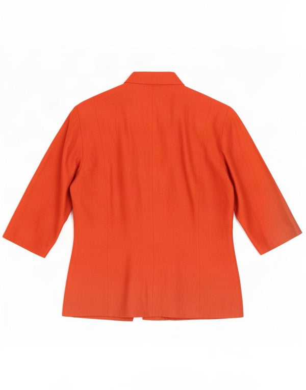 Jaqueta blazer feminina Blunauta manga 3/4 IT 34 2XS linho laranja