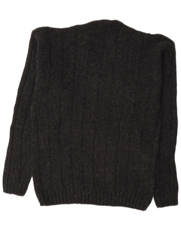 Ciao Suéter masculino com decote em V XL preto Fair Isle New Wool