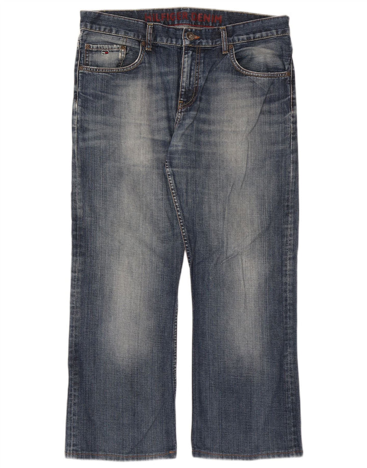 Tommy Hilfiger Masculino Cropped Straight Jeans W34 L26 Azul