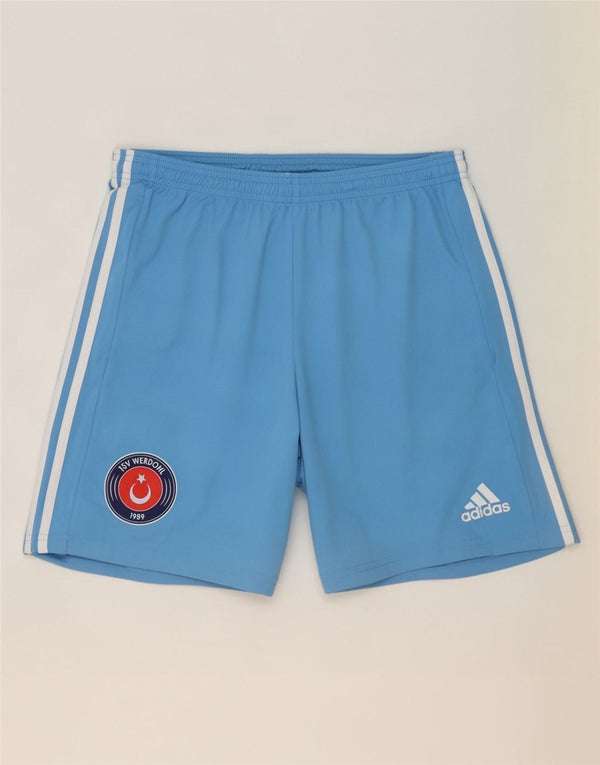 Adidas masculino Tsv Werdohl 1989 gráfico esporte shorts grande azul poliéster