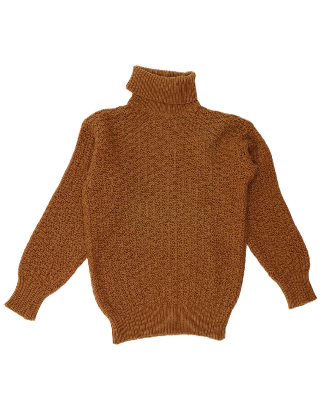 Suéter feminino BENETTON com gola redonda Reino Unido 12 lã marrom médio