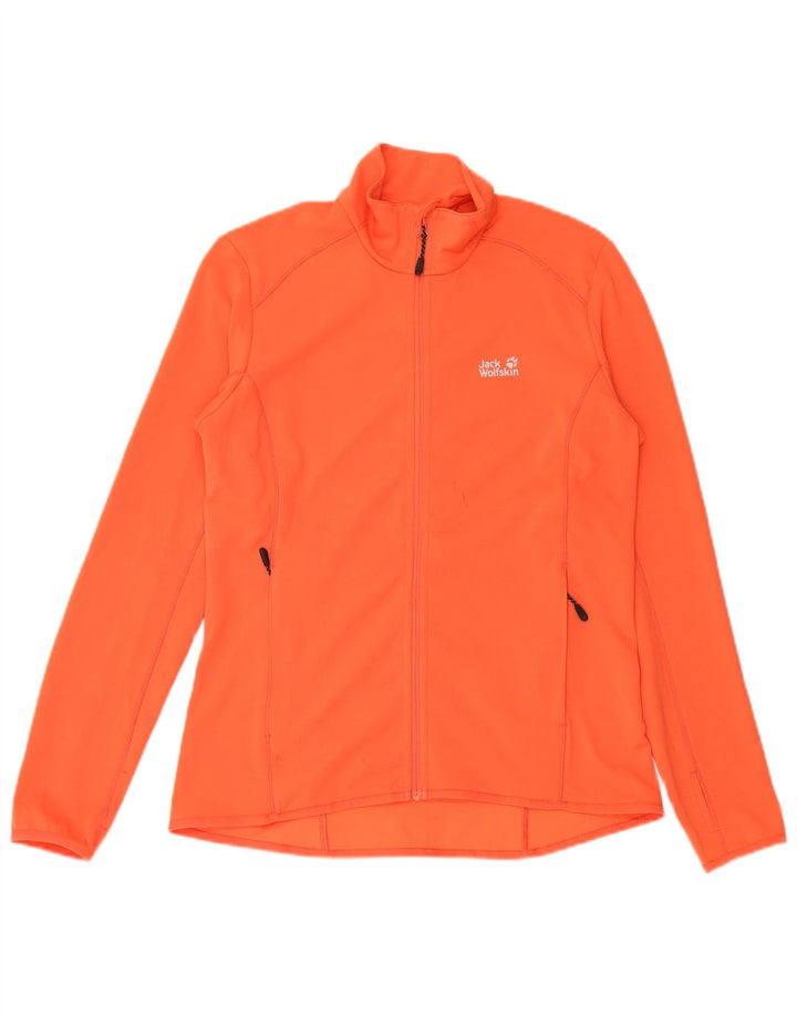 JACK WOLFSKIN Womens Tracksuit Top Jacket UK 10 Small Orange Polyester