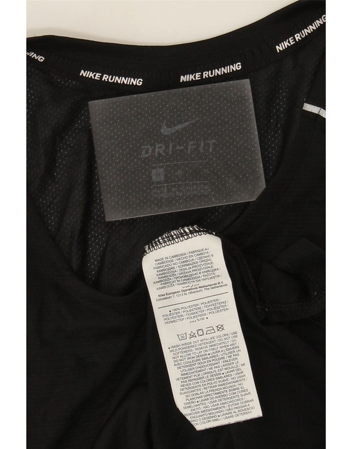 Nike Womens Dri Fit Vest Top UK 14 Médio Preto Poliéster