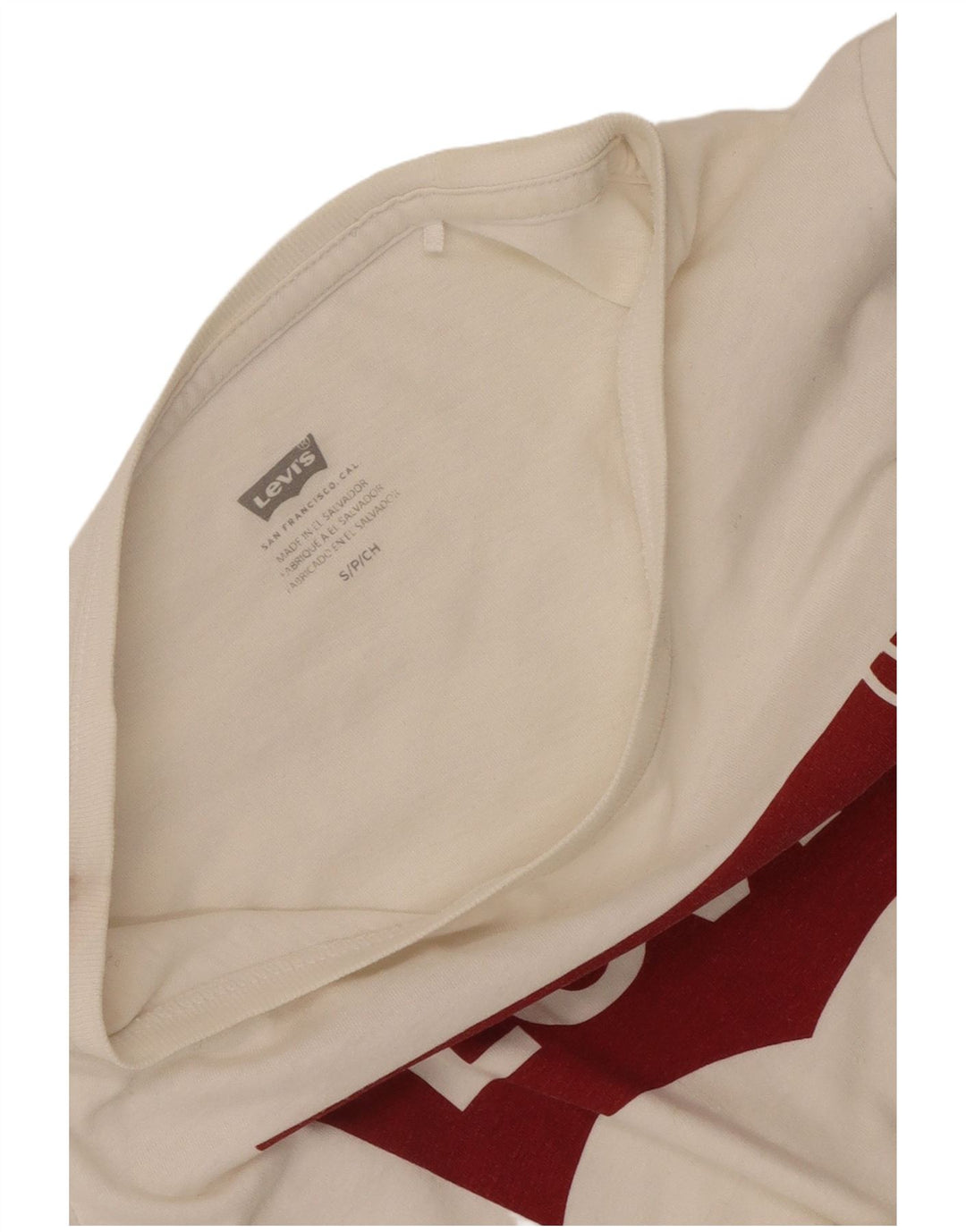 Camiseta feminina gráfica Levi's UK 10 pequena branca