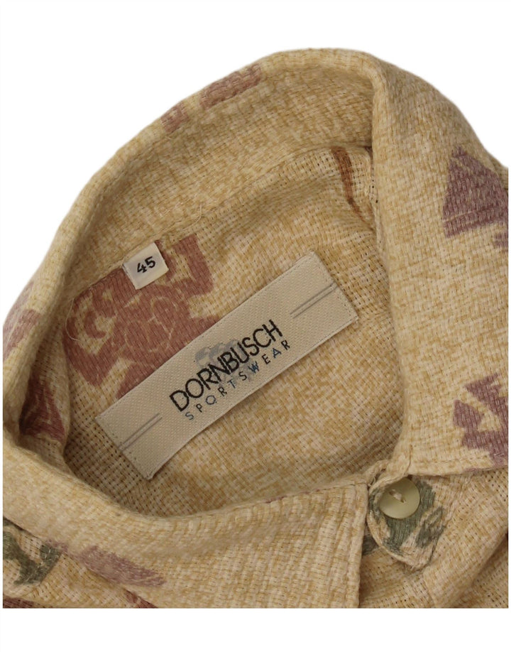 Dornbusch Camisa masculina de manga curta com padrão abstrato tamanho 45 XL bege