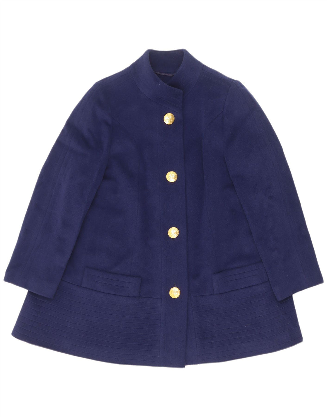 Sobretudo feminino Weill solto EU 40 lã azul marinho médio