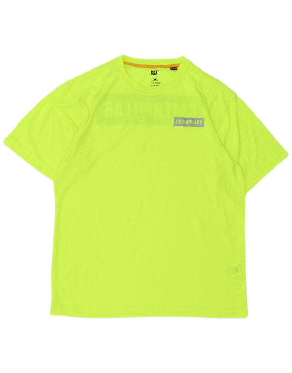 Camiseta gráfica masculina CAT Top 3XL poliéster verde